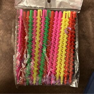 Colorful Spiral Party Straws